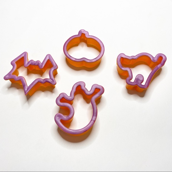 Halloween Cookie Cutters Plastic Pumpkin Cat Bat